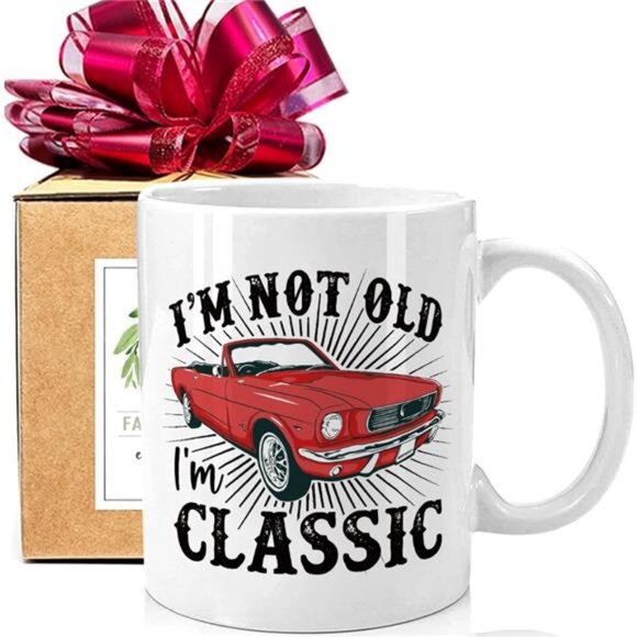 Funny Coffee Mug Gifts for Old Man, I'm Not Old I'm Classic Mug 11oz - Picture 1 of 6